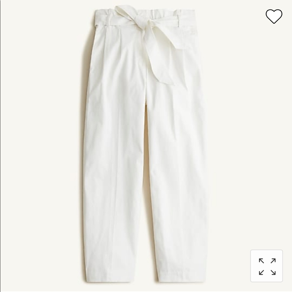 J. Crew tie waist rip stop cotton pant in bamboo